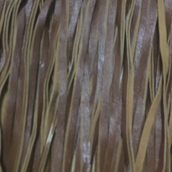 Poppie Jones Cognac Boho Fringe Studded Purse - Picture 7 of 8